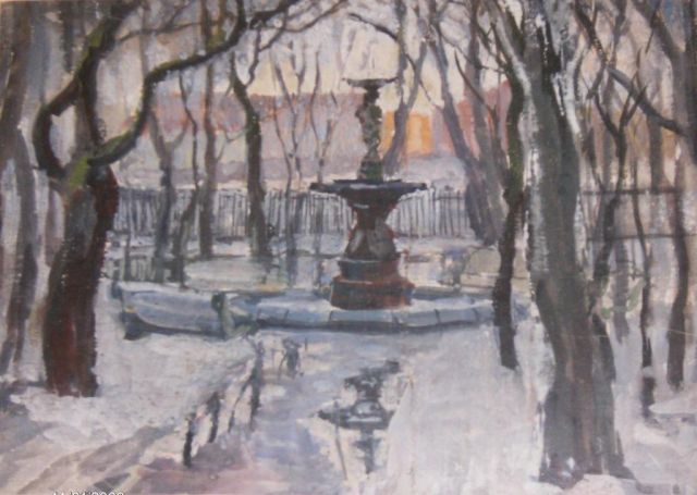 Зимний петербургский пейзаж