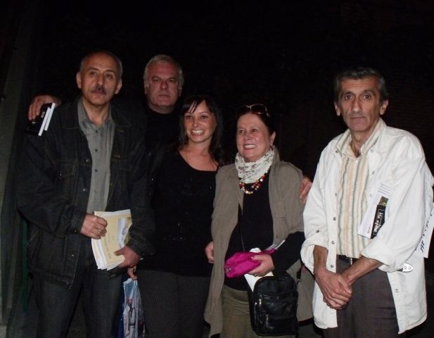 Поэты: Георгий Махарадзе, Тариэл Цхварадзе, Екатерина Кирилова, Ирина Санадзе. Презентация альманаха "На холмах Грузии" в Тбилиси (15.10.2011)